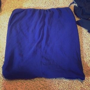 Royal blue chiffon tube top