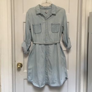 Chambray shirt dress