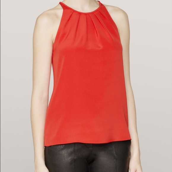 Theory Red Silk Tank