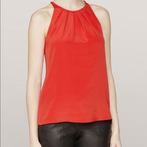 Theory Red Silk Tank