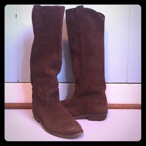 Size 6.5 Frye Brown Leather Flat Riding Boots