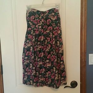 Tube top floral dress