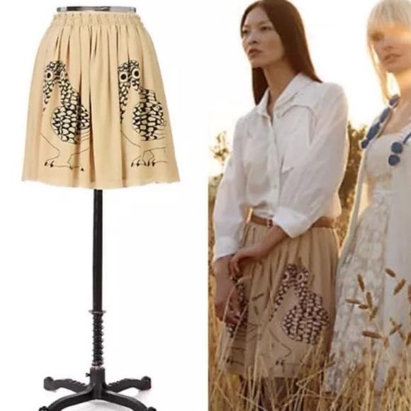 Anthropologie Corey Lynn Calter Owl Skirt sz 4