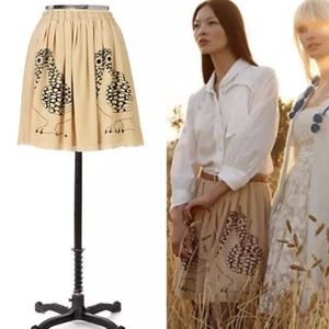 Anthropologie Corey Lynn Calter Owl Skirt sz 4