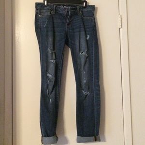 Victoria Secret destroyed jeans.