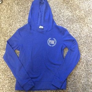 Pink light weight hooded sweatshirt