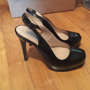 Steve Madden Patent Leather Platform Sling Backs
