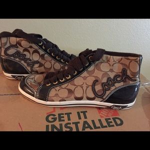 Coach high top shoes size 9
