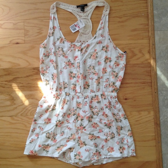 Forever 21 Floral Romper NWT