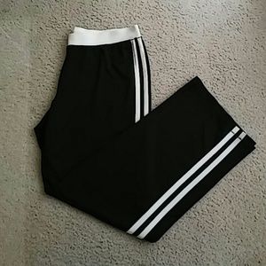 Black w White stripes Exercise Pants