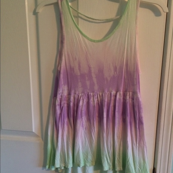 Tie dye backless top