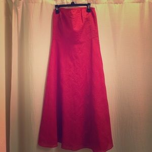 J Crew Red Strapless Dress-size 6