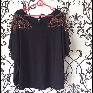 H&M Long Sequin Top