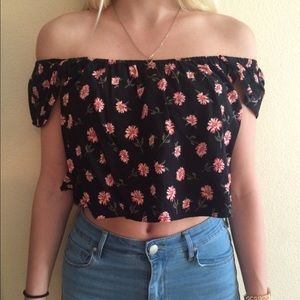 Forever 21 floral crop top