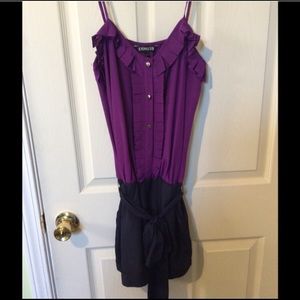 Purple and black express romper