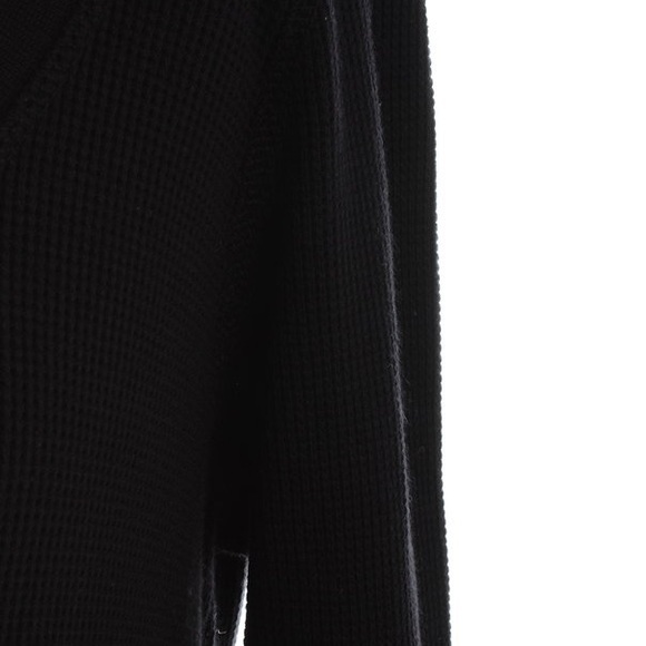 Juicy Couture Black Waffle Knit Flared Henley - Picture 4 of 4