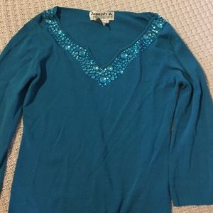 Teal sparkly top