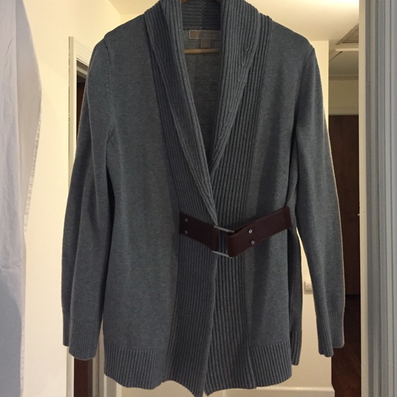 Michael Kors heather gray wrap sweater- XL - Picture 1 of 4