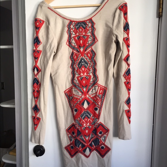 Free People Aztec body con dress