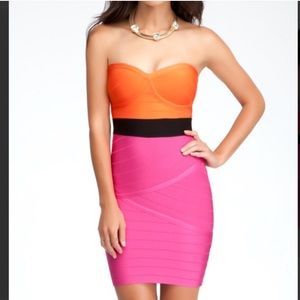 Bebe Strapless Bandage Dress