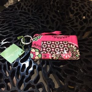 Vera Bradley Zip ID Case Cupcake Pink NWT
