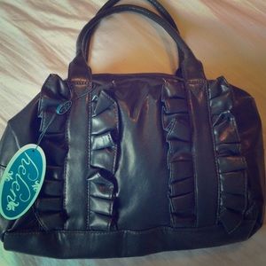 🌟Lowest Price🌟Charcoal Gray Ruffled Purse NWT!