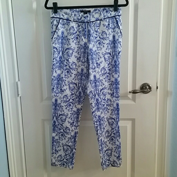 China print chino pants