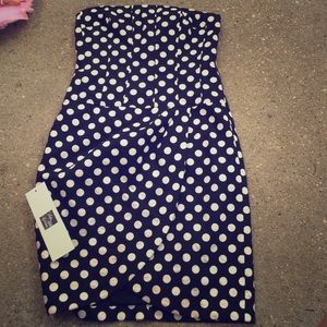 Black and white polka dot dress