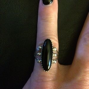 NWOT: Sterling Silver & Black Onyx Ring SIZE 6