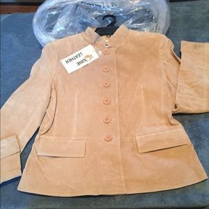 Brand new genuine leather tan jacket