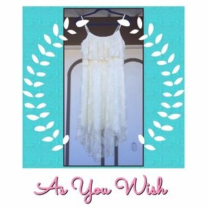 Cream hi-lo, lace dress