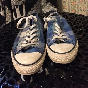 Blue Checkered Converses