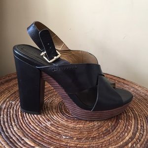 Banana Republic Black Platform Sandals