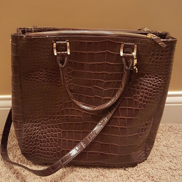 Brown snake skin bag