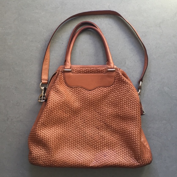 Rebecca Minkoff tan woven handbag