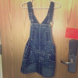 Denim pinafore dress