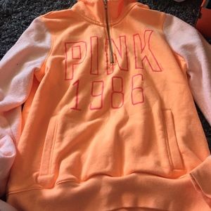 Pink half zip sweater