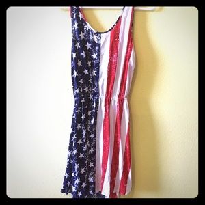 Open Back American Flag Dress