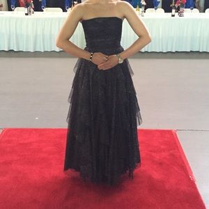 Black full length ball gown