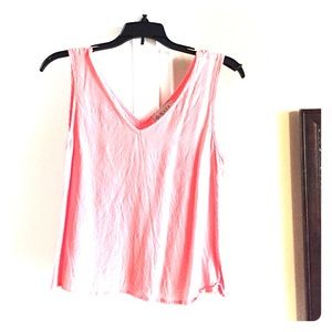 Designer Coral pink (almost cropped) tank top.