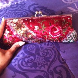 ❤️vintage red clutch👛