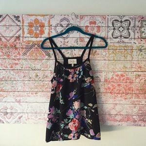 Silk flower-printed tank🌼🌸🌺🌷