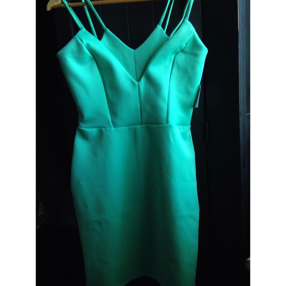 Strappy double v body con dress - Picture 1 of 4