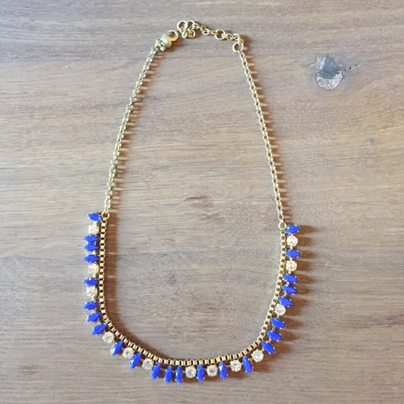 J.Crew Blue Jeweled Necklace