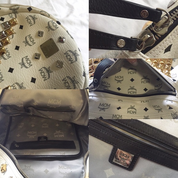 MCM stark backpack -Medium White