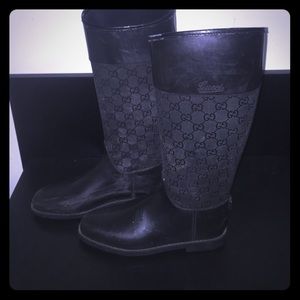 Black Gucci Rainboots size 7.5