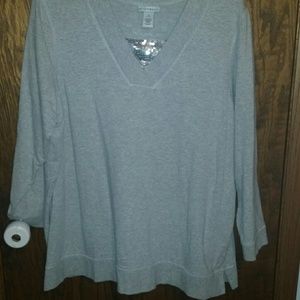 Catherine's Gray with sequence Sweater