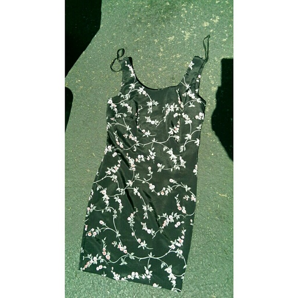 Black floral dress