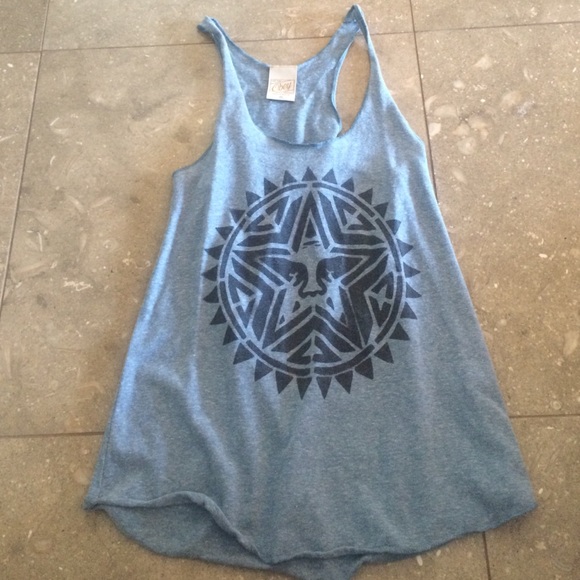 Obey XS light blue top