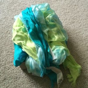 Scarf! Greens and blues
